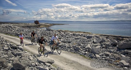 Cycling on Inis Oirr, the Wild Atlantic Way