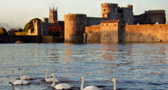 King John's Castle Limerick City at sunset