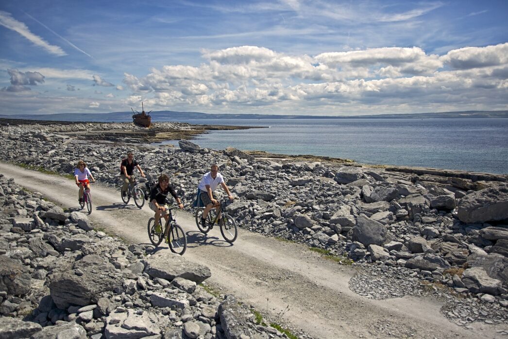 Cycling on Inis Oirr, the Wild Atlantic Way