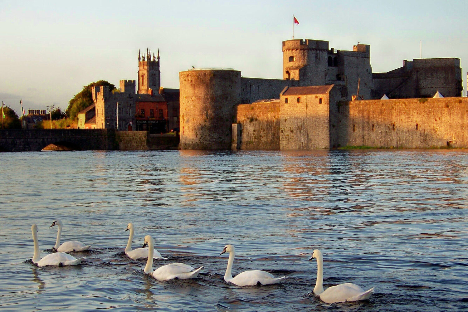 King John's Castle Limerick City at sunset
