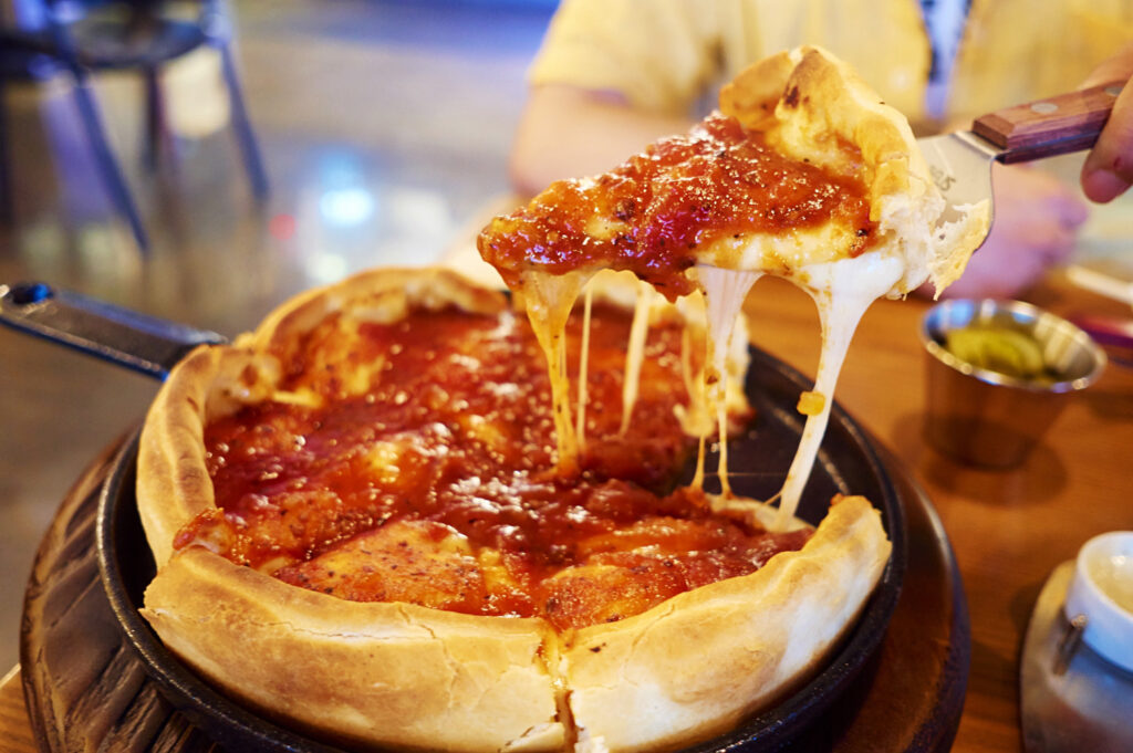 Deep dish pizza Chicago