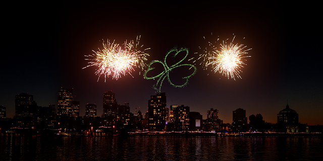 Neujahrsfeuerwerk über Manhattan