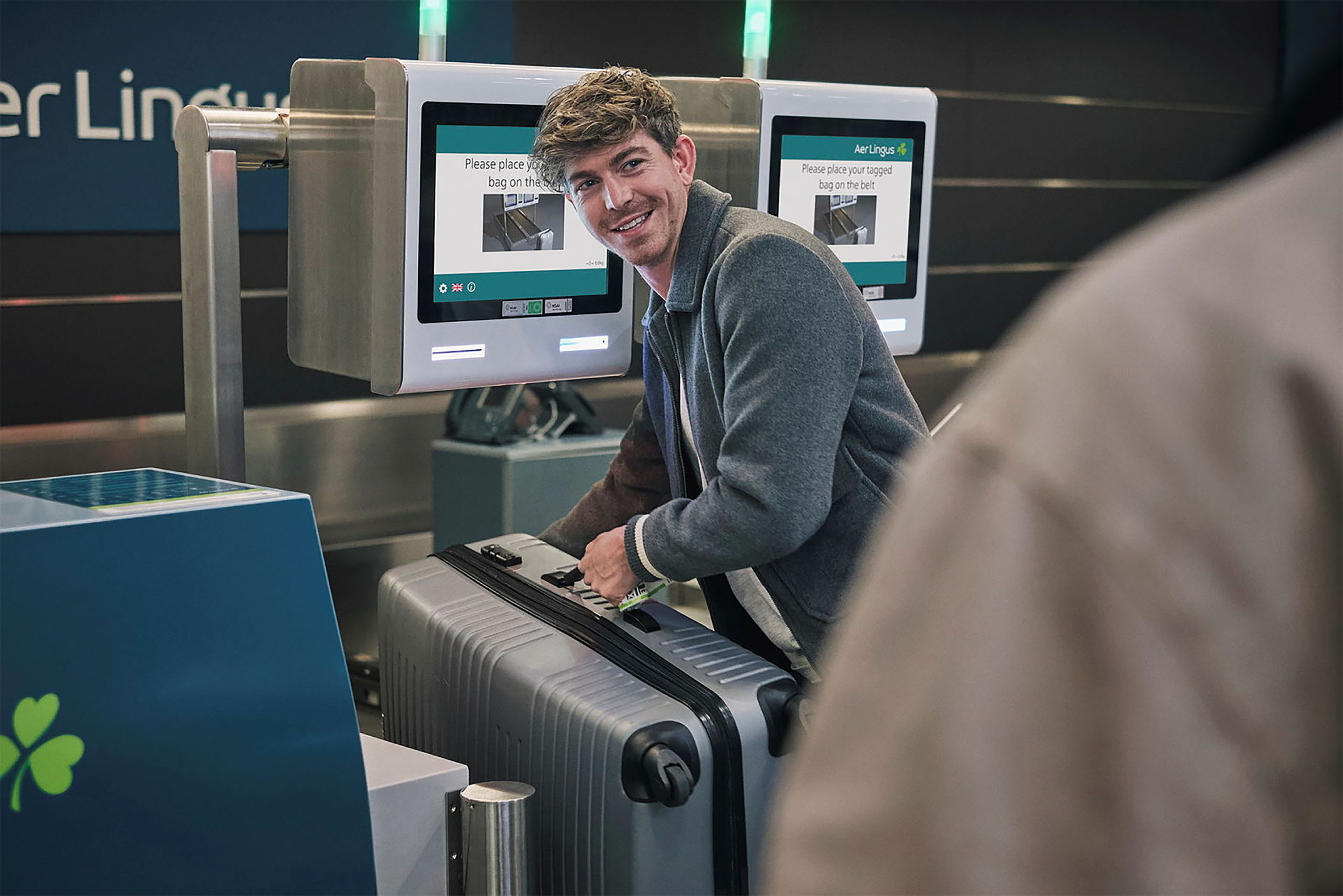 Man checking in bags