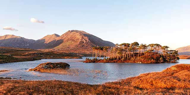 A view of Pines Island in Connemara County Galway