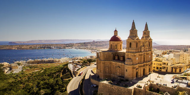 Church in Mellieha City Malta