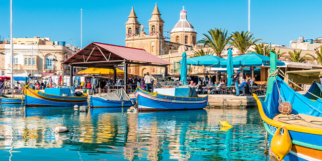 Marsaxlokk Harbour in Malta